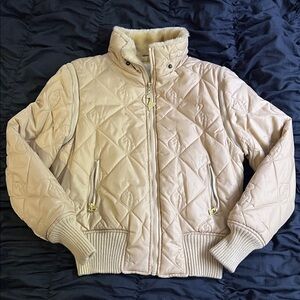 y2k tan color baby phat puffer coat